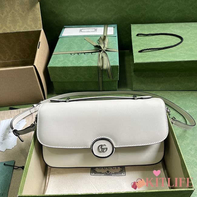 KITLIFE GUCCI PETITE GG MINI SHOULDER BAG WHITE - 27 x 15 x 5 cm - 1