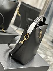 Kitlife Saint Laurent Women's Black Le 37 Leather Bucket Bag Black - 26 x 20 x 12 cm - 3