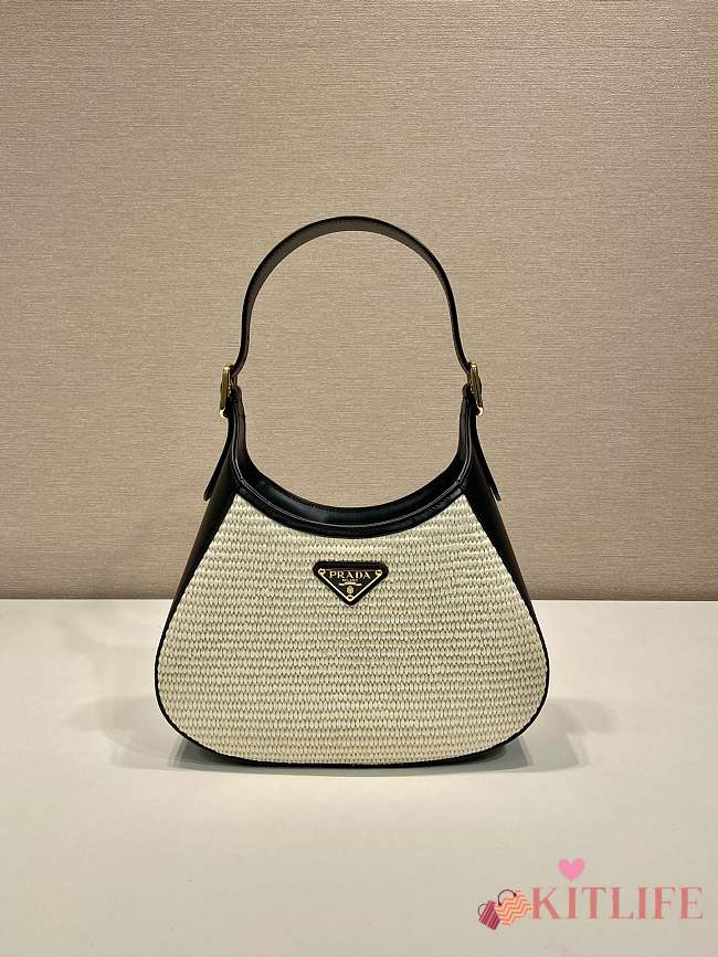 Kitlife Prada Women's Natural Triangle-logo Shoulder Bag - 27 x 19 x 5 cm - 1