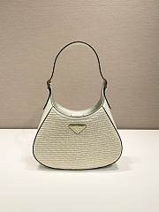  Kitlife Prada Women's Natural Triangle-logo Shoulder Bag White - 27 x 19 x 5 cm - 1