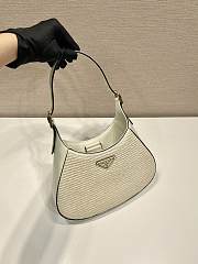  Kitlife Prada Women's Natural Triangle-logo Shoulder Bag White - 27 x 19 x 5 cm - 5