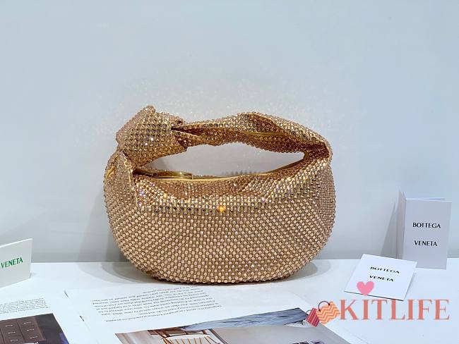 Kitlife Bottega Veneta Embellished Mini Jodie Bag Gold - 28 x 23 x 8 cm - 1