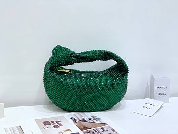 Kitlife Bottega Veneta Embellished Mini Jodie Bag Green - 28 x 23 x 8 cm