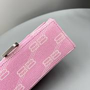 Kitlife BALENCIAGA Hourglass XS Top Handle Bag in BB Monogram Canvas Pink - 19 x 11 x 6 cm - 3