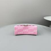 Kitlife BALENCIAGA Hourglass XS Top Handle Bag in BB Monogram Canvas Pink - 19 x 11 x 6 cm - 4