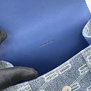 Kitlife BALENCIAGA Hourglass XS Top Handle Bag in BB Monogram Canvas Denim - 19 x 11 x 6 cm - 2