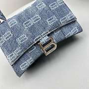 Kitlife BALENCIAGA Hourglass XS Top Handle Bag in BB Monogram Canvas Denim - 19 x 11 x 6 cm - 3