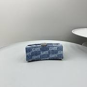 Kitlife BALENCIAGA Hourglass XS Top Handle Bag in BB Monogram Canvas Denim - 19 x 11 x 6 cm - 5