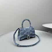 Kitlife BALENCIAGA Hourglass XS Top Handle Bag in BB Monogram Canvas Denim - 19 x 11 x 6 cm - 6