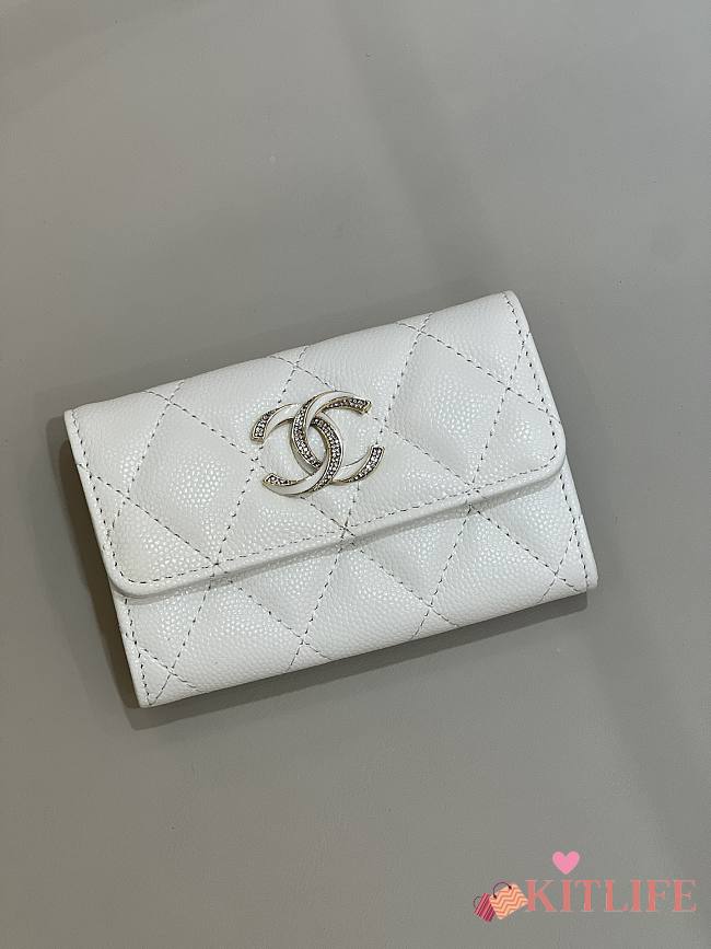 Kitlife Chanel Wallet White SS 2023 - 11 x 8.5 x 3 cm  - 1