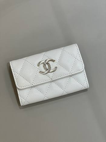 Kitlife Chanel Wallet White SS 2023 - 11 x 8.5 x 3 cm 