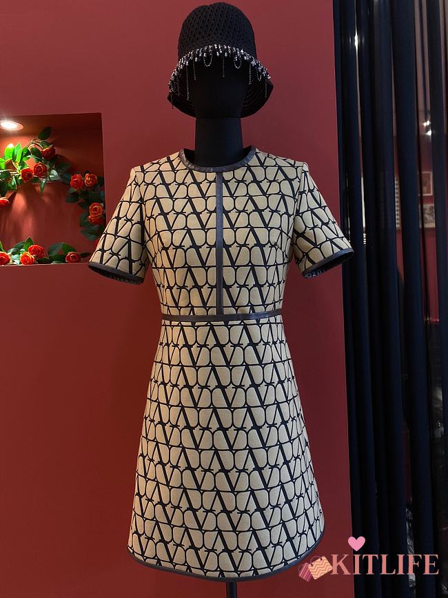 Kitlife Valentino Garavani Toile Iconographe short-sleeve dress - S/M/L - 1