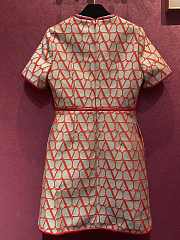 Kitlife Valentino Garavani red Toile Iconographe short-sleeve dress - S/M/L - 5