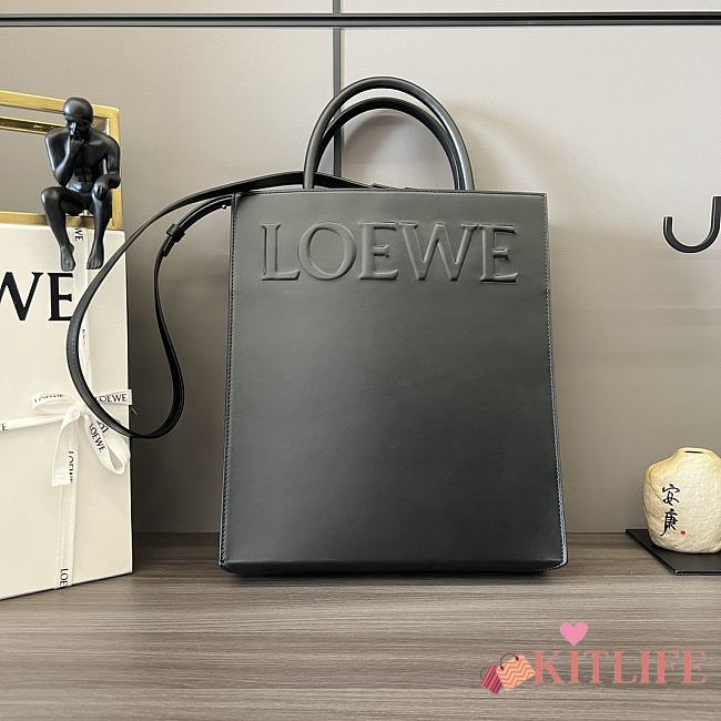 KTLIFE LOEWE BLACK STANDARD A4 TOTE BAG BLACK - 36 x 28.5 x 7.5 cm - 1