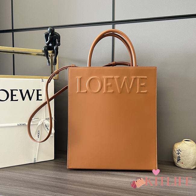 KTLIFE LOEWE BROWN STANDARD A4 TOTE BAG - 36 x 28.5 x 7.5 cm - 1