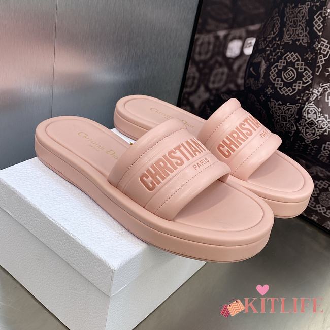 KITLIFE DIOR EVERY-D SLIDE pink Embossed Lambskin - 1