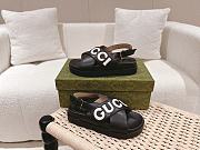 Kitlife GUCCI Logo leather sandals Black  - 2
