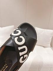 Kitlife GUCCI Logo leather sandals Black  - 3