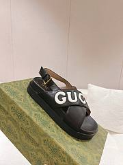 Kitlife GUCCI Logo leather sandals Black  - 5