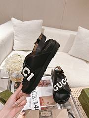 Kitlife GUCCI Logo leather sandals Black  - 6