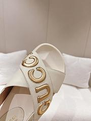 Kitlife GUCCI Logo leather sandals White - 3