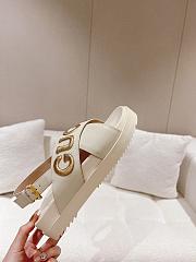 Kitlife GUCCI Logo leather sandals White - 4