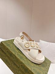 Kitlife GUCCI Logo leather sandals White - 6