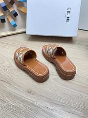 KITLIFE CLEA TRIOMPHE SLIDE IN TRIOMPHE STAMPED CANVAS & CALFSKIN BROWN / BEIGE - 6