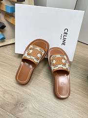 KITLIFE CLEA TRIOMPHE SLIDE IN TRIOMPHE STAMPED CANVAS & CALFSKIN BROWN / BEIGE - 4