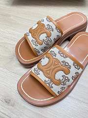 KITLIFE CLEA TRIOMPHE SLIDE IN TRIOMPHE STAMPED CANVAS & CALFSKIN BROWN / BEIGE - 3