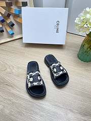 KITLIFE CLEA TRIOMPHE SLIDE IN TRIOMPHE STAMPED CANVAS & CALFSKIN BLACK / BEIGE - 4