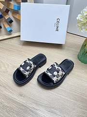 KITLIFE CLEA TRIOMPHE SLIDE IN TRIOMPHE STAMPED CANVAS & CALFSKIN BLACK / BEIGE - 2