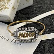 Kitlife CHRISTIAN DIOR J’ADIOR CRYSTAL AGED GOLD TONE BANGLE - 1