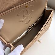 Kitlife Chanel Caviar leather Flap in beige with gold - 25 cm - 6