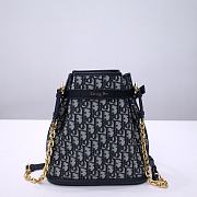 KITLIFE MEDIUM C'EST DIOR BAG Blue CD-Embossed Calfskin - 24x10x24.5 cm  - 5