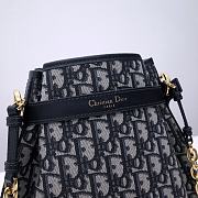 KITLIFE MEDIUM C'EST DIOR BAG Blue CD-Embossed Calfskin - 24x10x24.5 cm  - 4