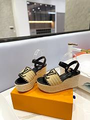 Kitlife Louis Vuitton Women Boundary Wedge Black - 6