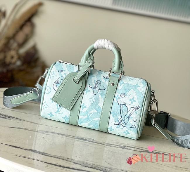 Kitlife Louis Vuitton Keepall Bandoulière 25 Crystal Blue - 25 x15 x 10 cm - 1