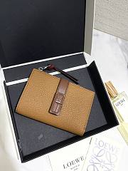 Kitlife Loewe compact zip wallet Brown - 10 x 9 x 3 cm - 6