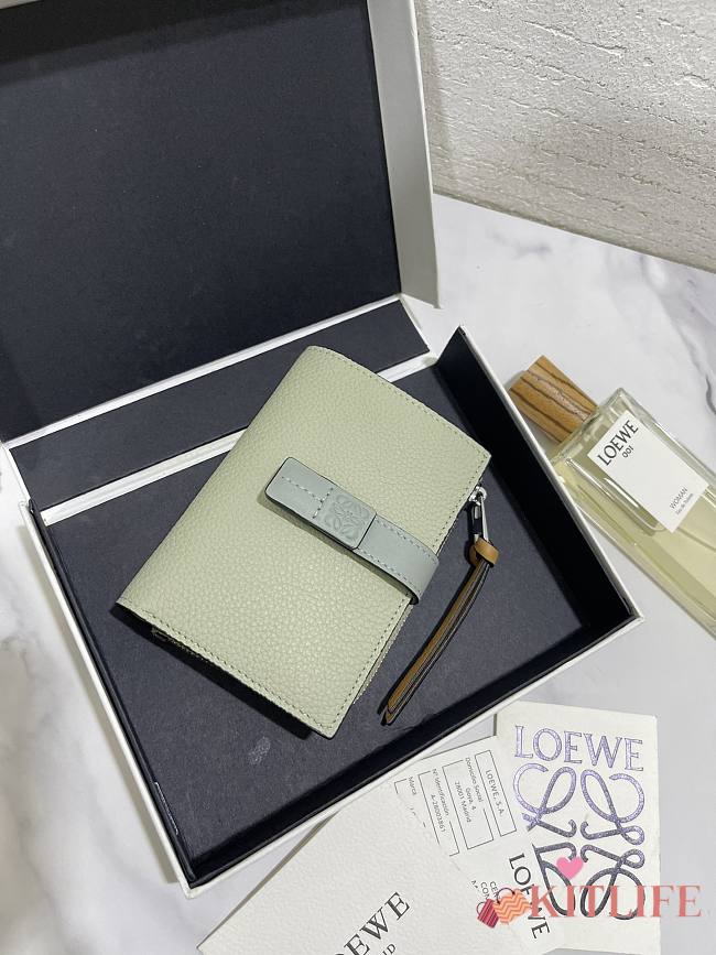 Kitlife Loewe compact zip wallet Green - 10 x 9 x 3 cm - 1