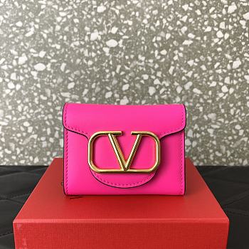 Kitlife Valentino Garavani VLogo-plaque cardholder Pink - 10 cm