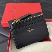 Kitlife Valentino Garavani VLogo-plaque cardholder Black - 10 cm - 3