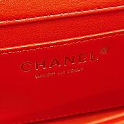 Kitlife Chanel CF flap red patent rose leather bag - 22 cm - 5
