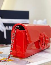 Kitlife Chanel CF flap red patent rose leather bag - 22 cm - 3