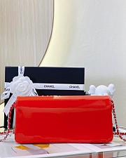 Kitlife Chanel CF flap red patent rose leather bag - 22 cm - 4