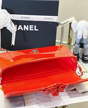 Kitlife Chanel CF flap red patent rose leather bag - 22 cm - 2