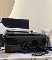 Kitlife Chanel CF flap black patent bag leather bag - 22 cm - 3