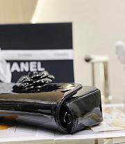 Kitlife Chanel CF flap black patent bag leather bag - 22 cm - 6