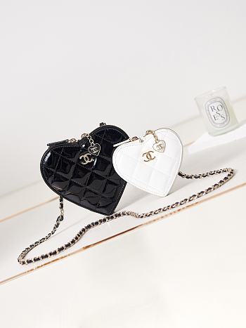 KITLIFE CLUTCH WITH CHAIN Black & White - 15x13x2 cm