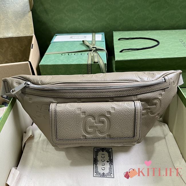 KITLIFE JUMBO GG BELT BAG GRAY 2023 collection - 28 x 18 x  8 cm - 1